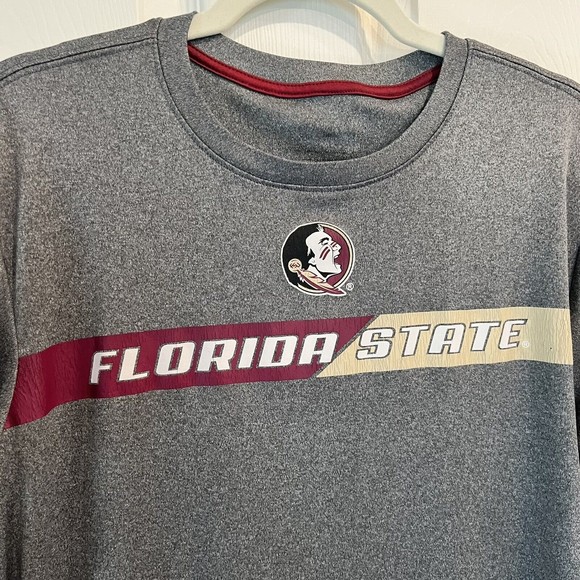 Florida State Seminoles FSU Athletic Shirt Men’s Size M Gray Performance Noles - Picture 3 of 3